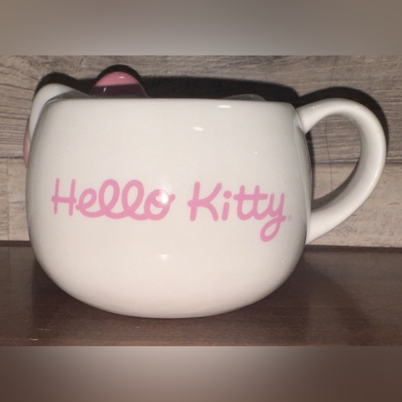 Sanrio Hello Kitty with Pink Bow Figural Face Head Ceramic coffee mug - NEW - Picture 7 of 10